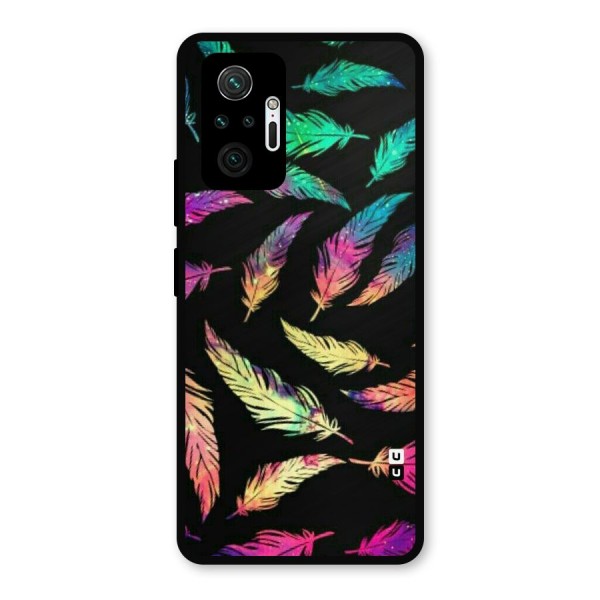 Bright Feathers Metal Back Case for Redmi Note 10 Pro