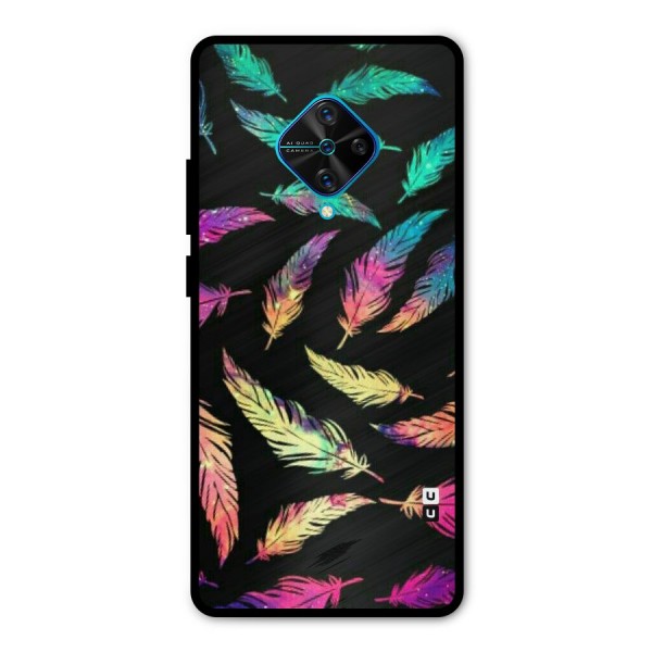 Bright Feathers Metal Back Case for Vivo S1 Pro