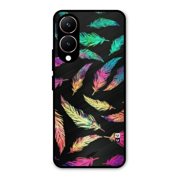 Bright Feathers Metal Back Case for Vivo Y28