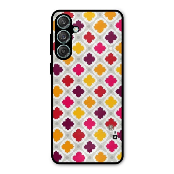 Bright Pattern Metal Back Case for Galaxy M55 5G