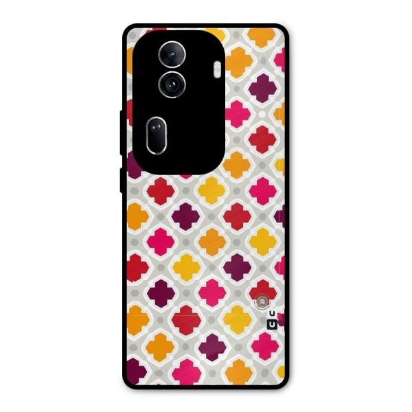 Bright Pattern Metal Back Case for Oppo Reno11 Pro 5G