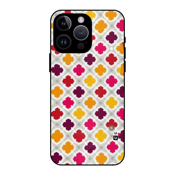Bright Pattern Metal Back Case for iPhone 14 Pro Max