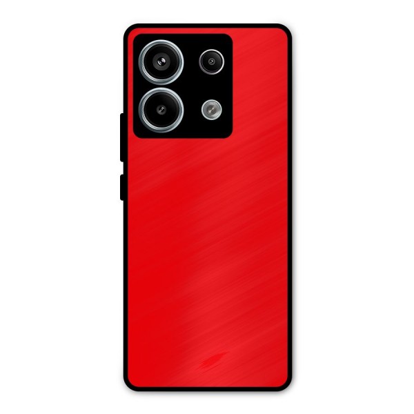 Bright Red Metal Back Case for Redmi Note 13 Pro 5G
