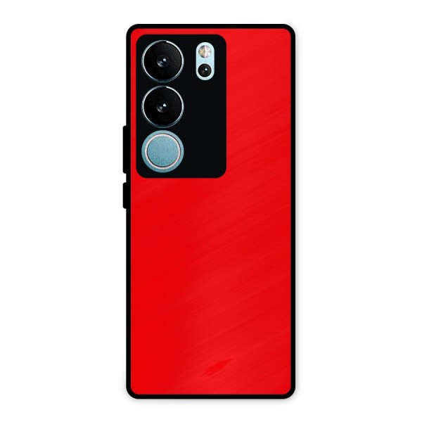 Bright Red Metal Back Case for Vivo V29 Pro