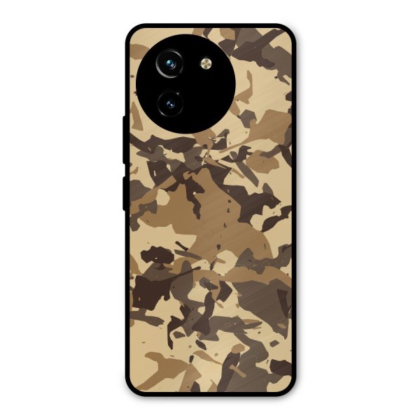 Brown Camouflage Army Metal Back Case for Vivo Y200i