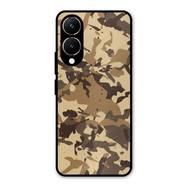 Brown Camouflage Army Metal Back Case for Vivo Y28