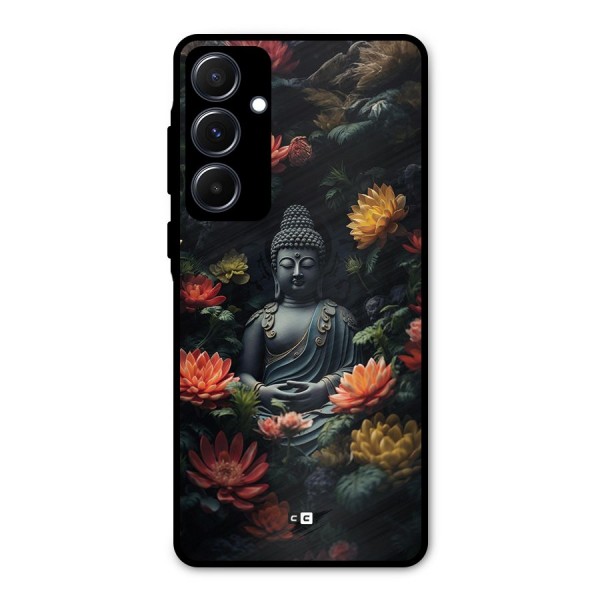 Buddha With Flower Metal Back Case for Galaxy A55