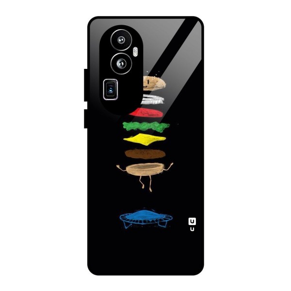 Burger Jump Glass Back Case for Oppo Reno10 Pro Plus