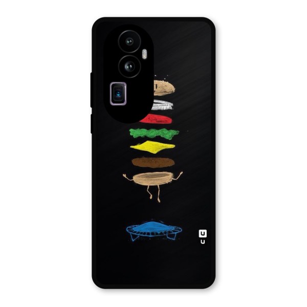 Burger Jump Metal Back Case for Oppo Reno10 Pro Plus