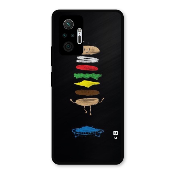 Burger Jump Metal Back Case for Redmi Note 10 Pro