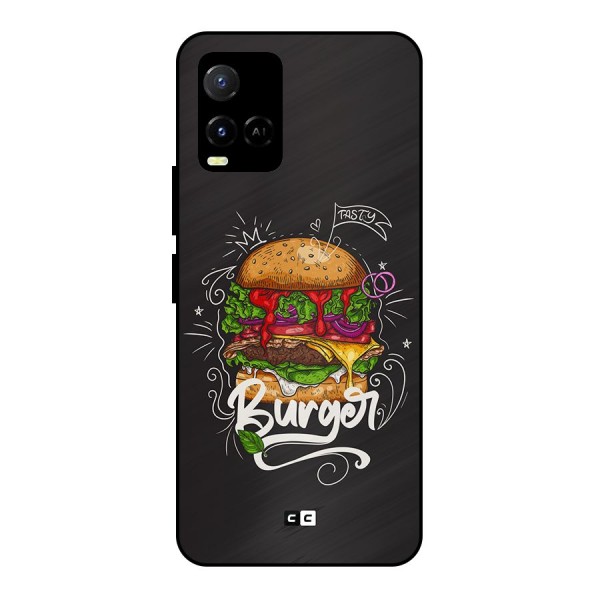 Burger Lover Metal Back Case for Vivo Y33s