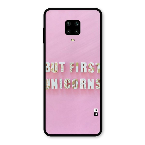 But First Unicorns Metal Back Case for Redmi Note 9 Pro