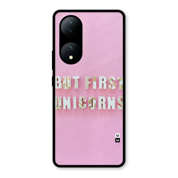 But First Unicorns Metal Back Case for Vivo T2