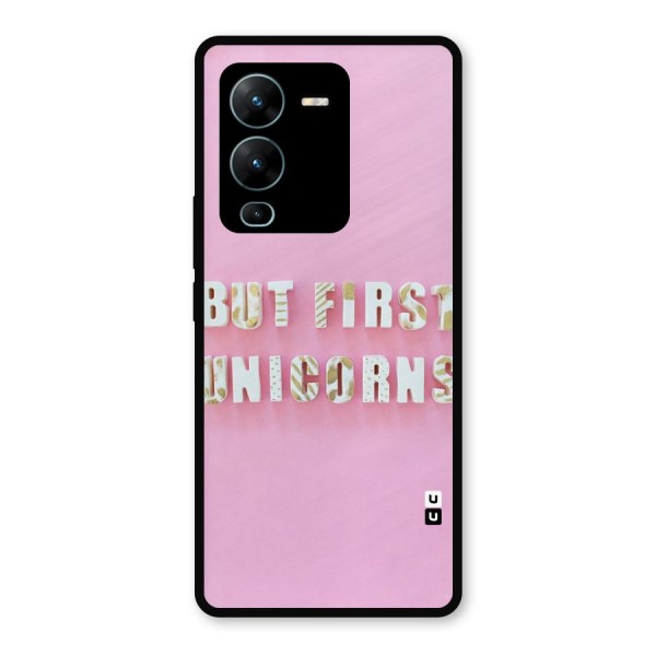 But First Unicorns Metal Back Case for Vivo V25 Pro