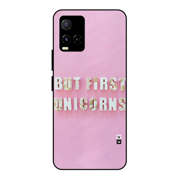 But First Unicorns Metal Back Case for Vivo Y21 2021