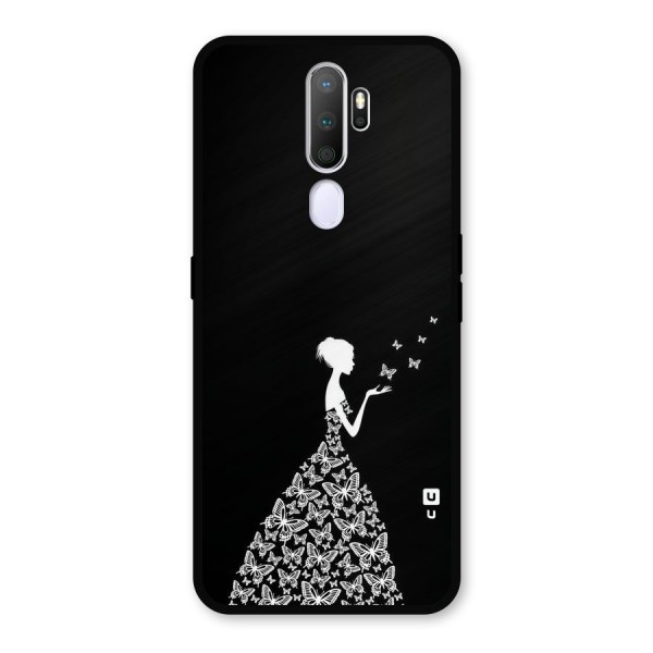 Butterfly Dress Metal Back Case for Oppo A9 (2020)