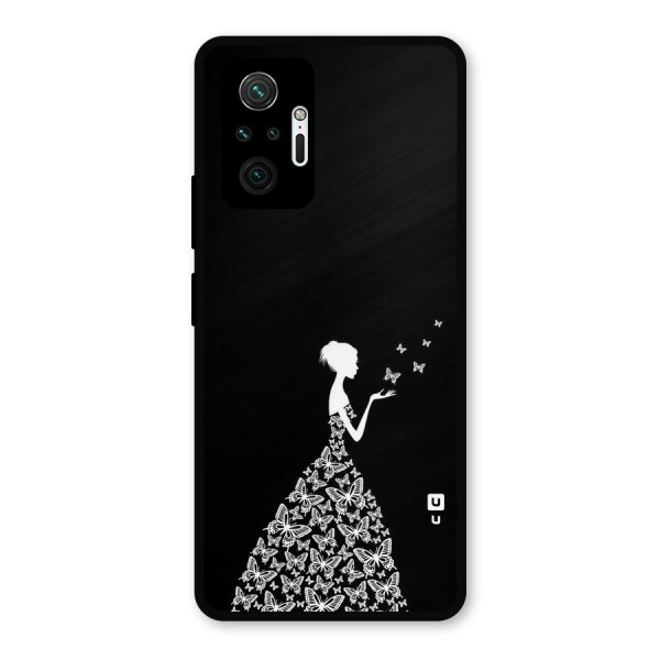 Butterfly Dress Metal Back Case for Redmi Note 10 Pro