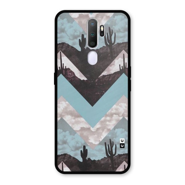 Cacutus Zig Zag Pattern Metal Back Case for Oppo A9 (2020)