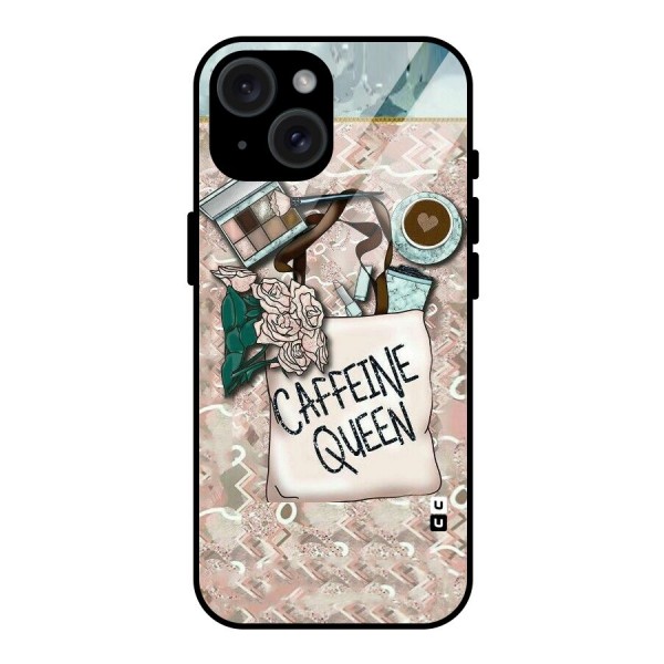 Caffeine Queen Glass Back Case for iPhone 15