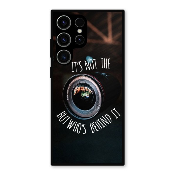 Camera Quote Metal Back Case for Galaxy S23 Ultra