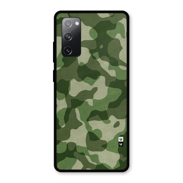 Camouflage Pattern Art Metal Back Case for Galaxy S20 FE