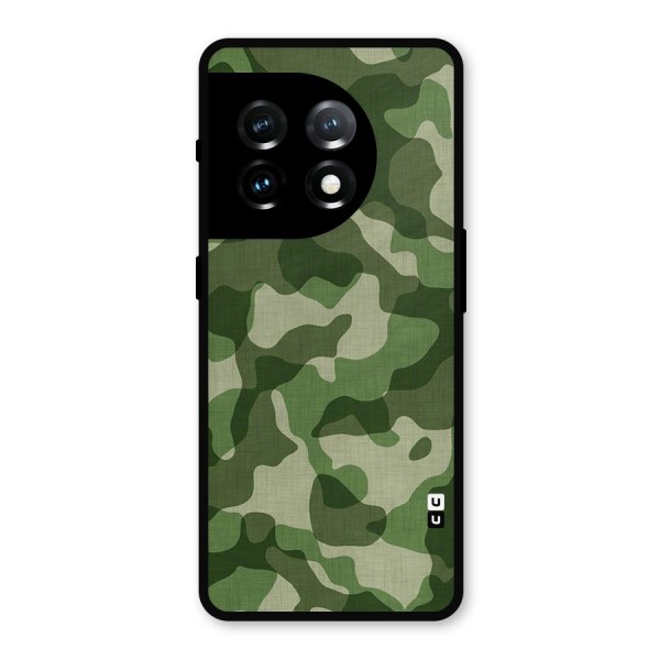 Camouflage Pattern Art Metal Back Case for OnePlus 11