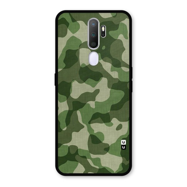 Camouflage Pattern Art Metal Back Case for Oppo A9 (2020)