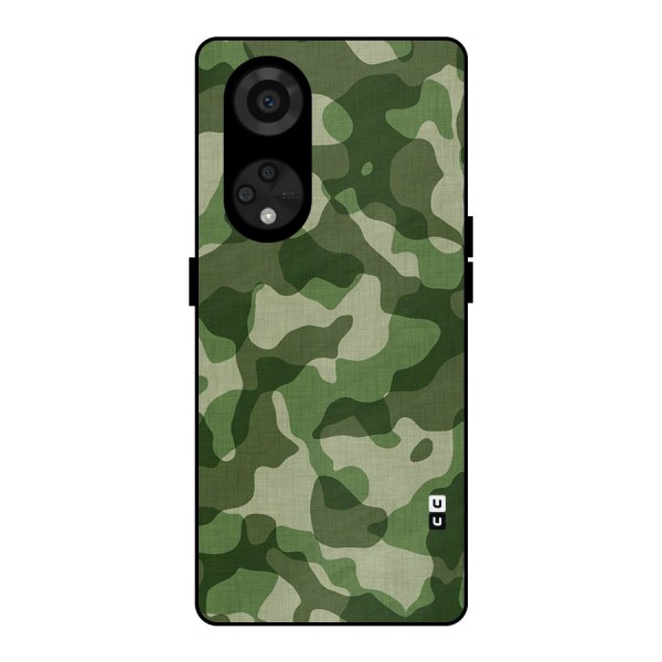 Camouflage Pattern Art Metal Back Case for Reno8 T 5G