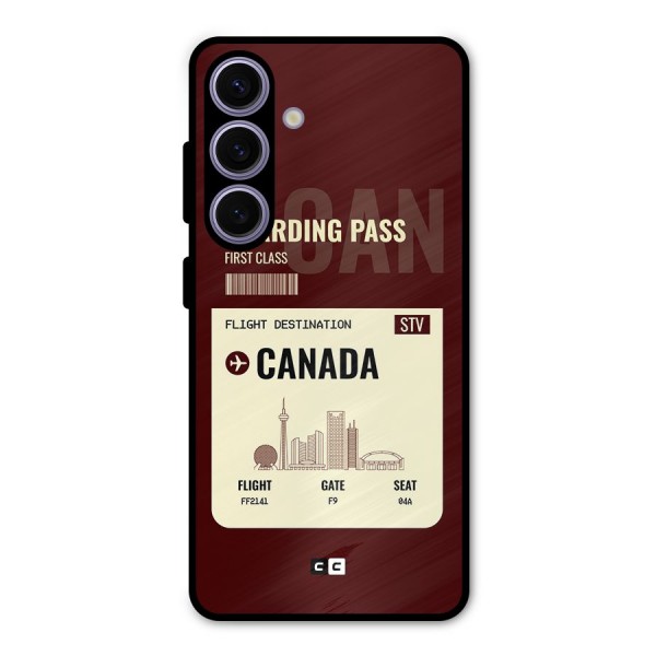 Canada Boarding Pass Metal Back Case for Galaxy S24