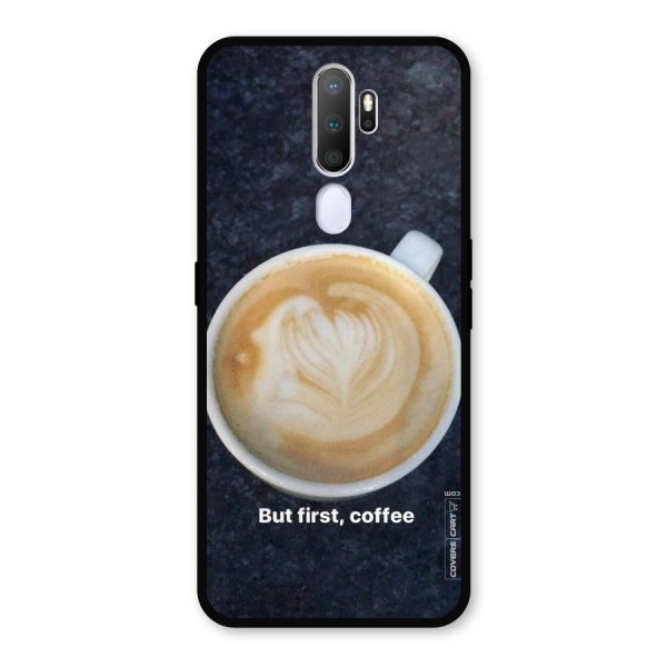 Cappuccino Coffee Metal Back Case for Oppo A9 (2020)
