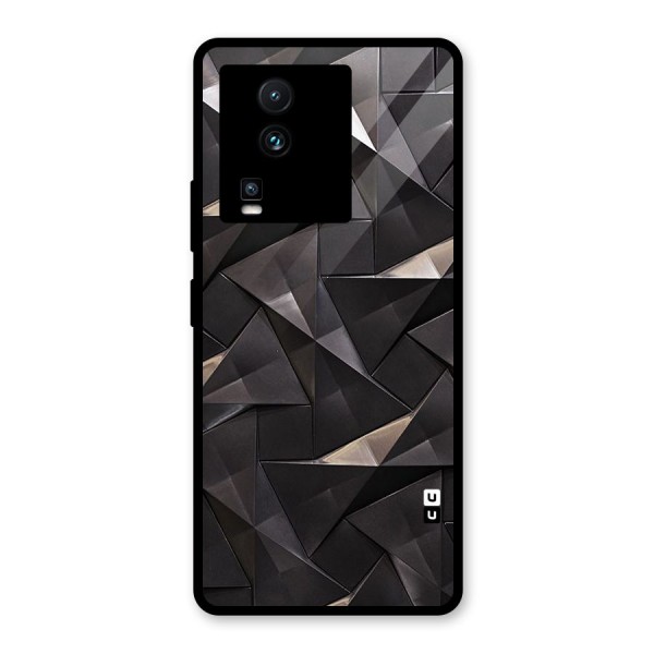 Carved Triangles Glass Back Case for Vivo iQOO Neo 7 Pro
