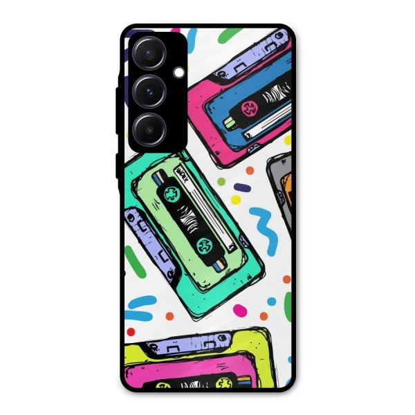 Cassette Pattern Metal Back Case for Galaxy A55