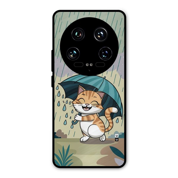 Cat In Rain Metal Back Case for Xiaomi 14 Ultra