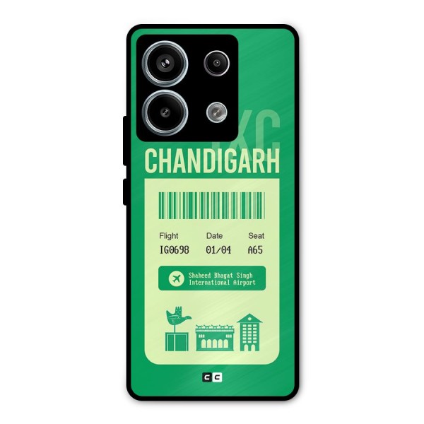 Chandigarh Boarding Pass Metal Back Case for Redmi Note 13 Pro 5G