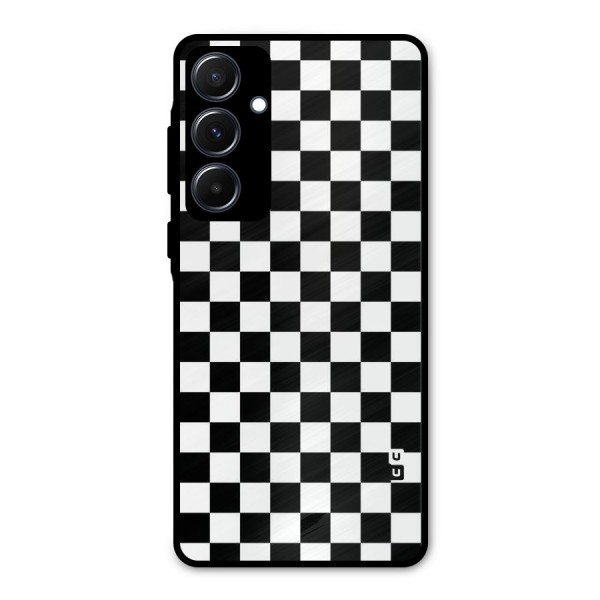Checkerboard Metal Back Case for Galaxy A55