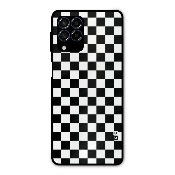 Checkerboard Metal Back Case for Galaxy M53 5G