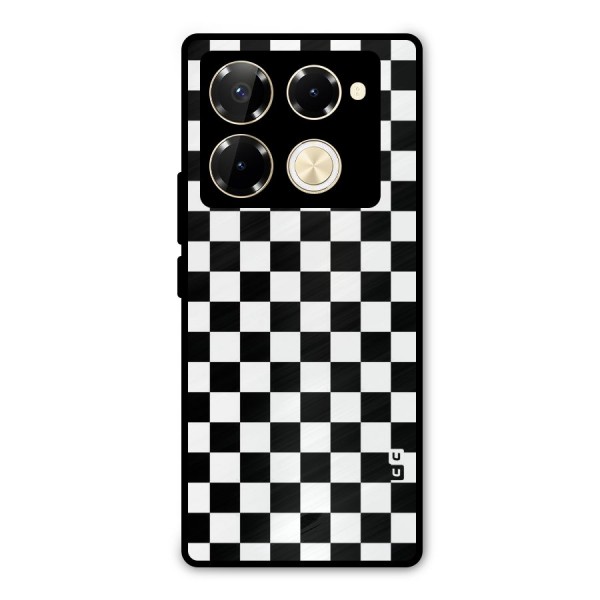 Checkerboard Metal Back Case for Infinix Note 40 Pro