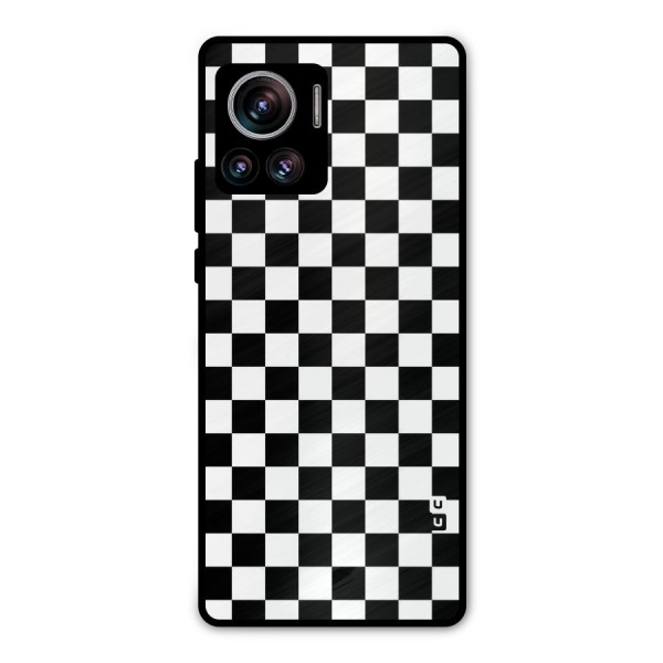 Checkerboard Metal Back Case for Motorola Edge 30 Ultra