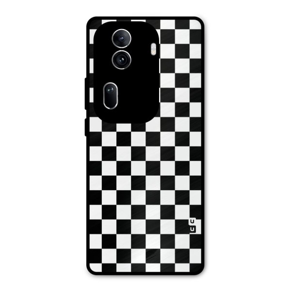 Checkerboard Metal Back Case for Oppo Reno11 Pro 5G