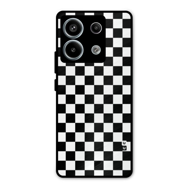 Checkerboard Metal Back Case for Redmi Note 13 Pro 5G