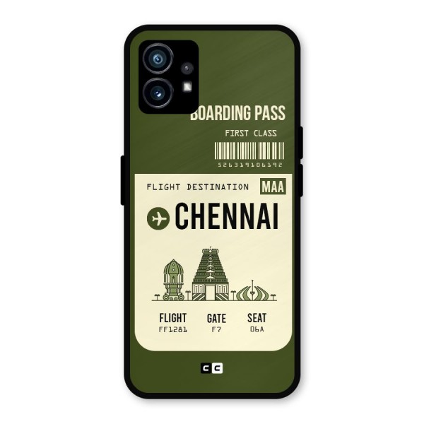 Chennai Boarding Pass Metal Back Case for Nothing Phone 1