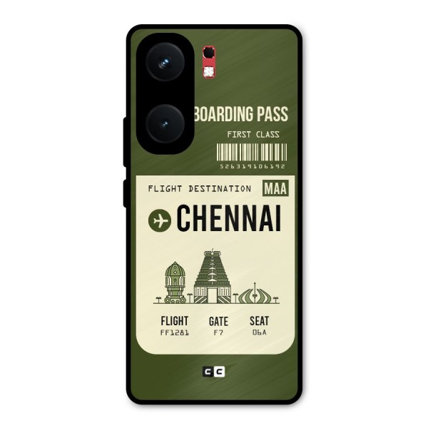 Chennai Boarding Pass Metal Back Case for iQOO Neo 9 Pro