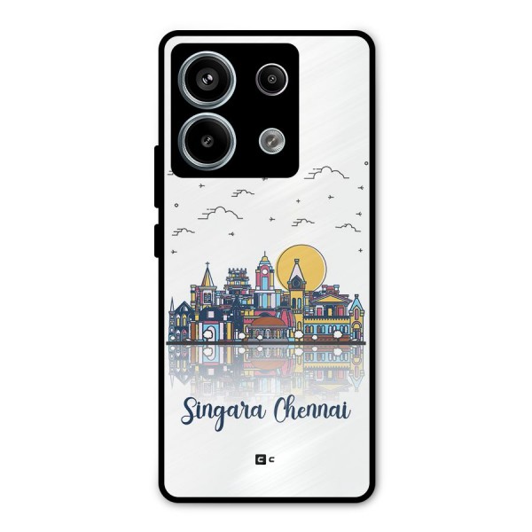 Chennai City Metal Back Case for Redmi Note 13 Pro 5G