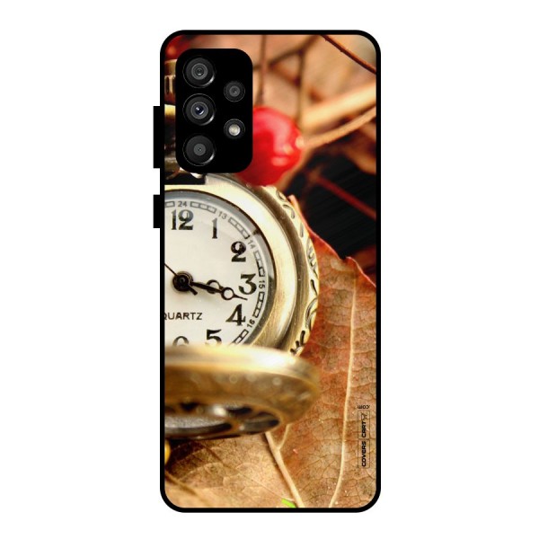 Cherry And Clock Metal Back Case for Galaxy A73 5G