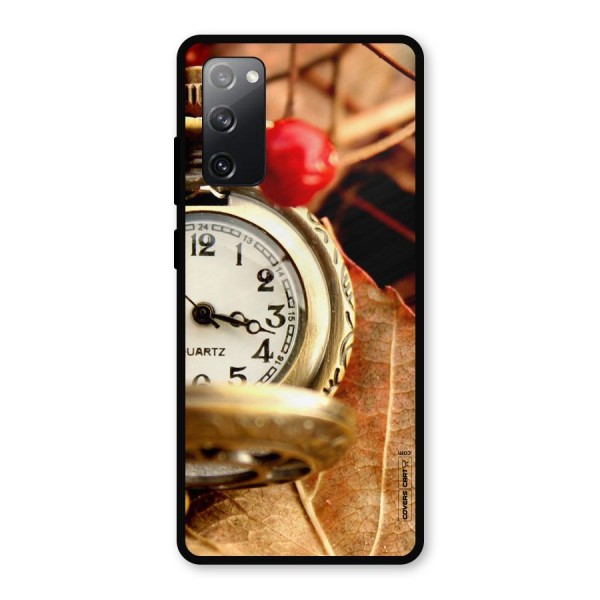 Cherry And Clock Metal Back Case for Galaxy S20 FE