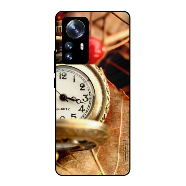 Cherry And Clock Metal Back Case for Xiaomi 12 Pro