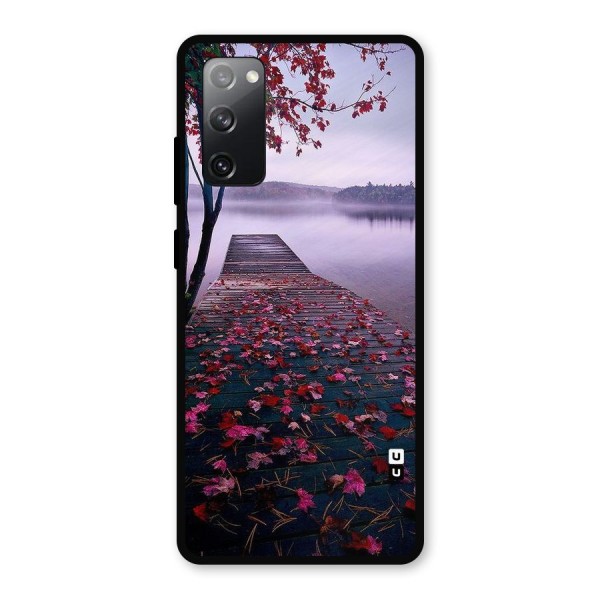 Cherry Blossom Dock Metal Back Case for Galaxy S20 FE 5G