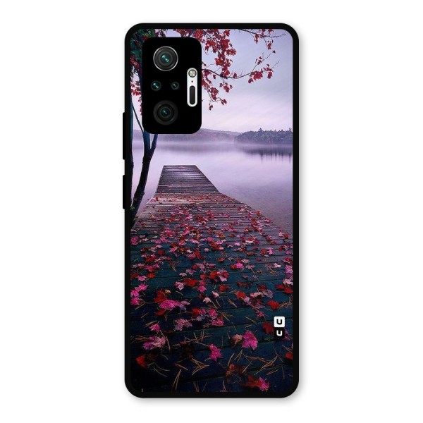 Cherry Blossom Dock Metal Back Case for Redmi Note 10 Pro