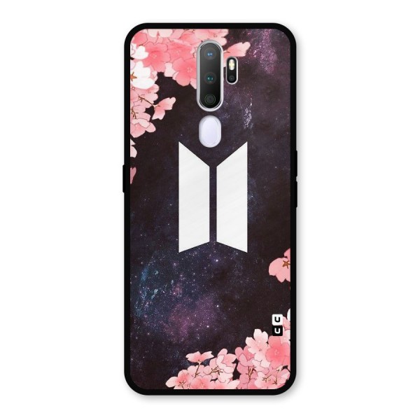 Cherry Blossom Pause Design Metal Back Case for Oppo A9 (2020)
