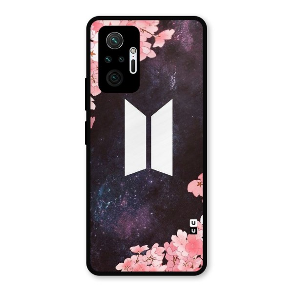 Cherry Blossom Pause Design Metal Back Case for Redmi Note 10 Pro